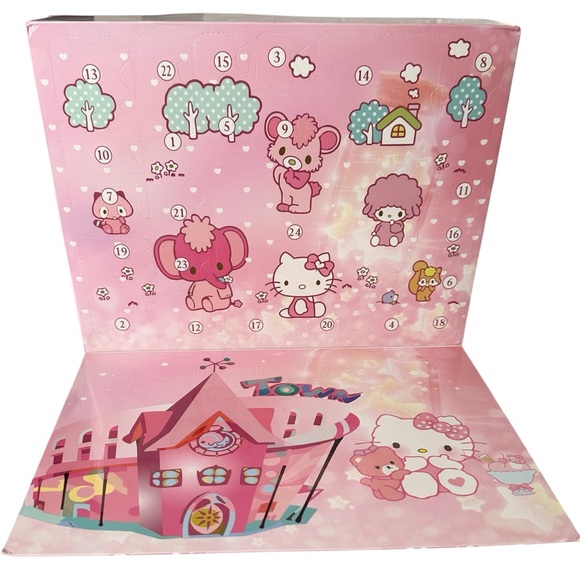 🎄 Advent Calendar 24 Days Hello Kitty Pink 38pc Christmas - Picture 2 of 12